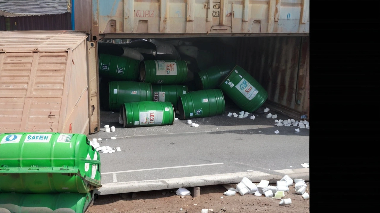 Toxic Chemical Spill in Rironi: Lorry Overturns, Releasing Hazardous Sodium Cyanide